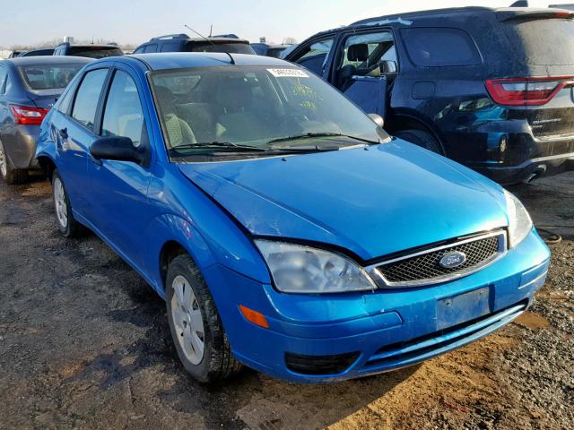 1FAHP34N27W315661 - 2007 FORD FOCUS ZX4 BLUE photo 1