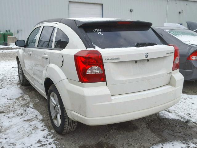 1B3CB4HA3AD542944 - 2010 DODGE CALIBER SX WHITE photo 3