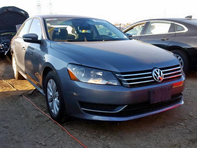 1VWAH7A3XDC115561 - 2013 VOLKSWAGEN PASSAT S GRAY photo 1