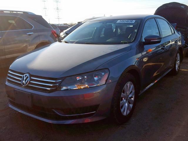 1VWAH7A3XDC115561 - 2013 VOLKSWAGEN PASSAT S GRAY photo 2