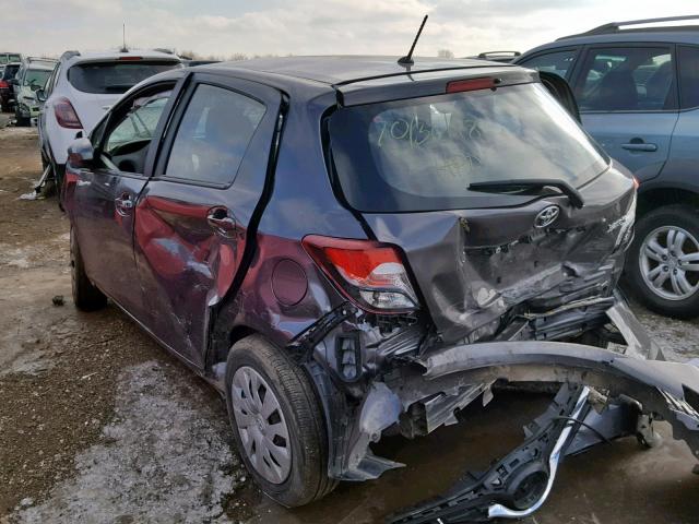 VNKKTUD39HA084666 - 2017 TOYOTA YARIS L GRAY photo 3