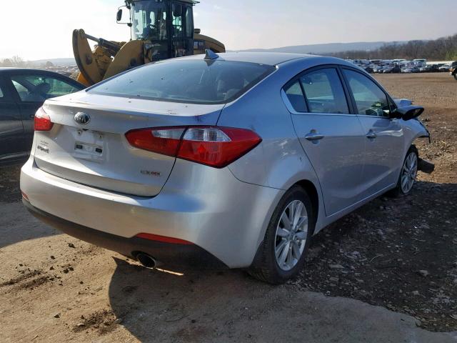 KNAFX4A8XE5049926 - 2014 KIA FORTE EX SILVER photo 4