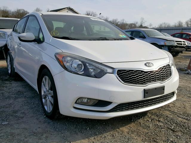 KNAFX4A80E5053080 - 2014 KIA FORTE EX WHITE photo 1