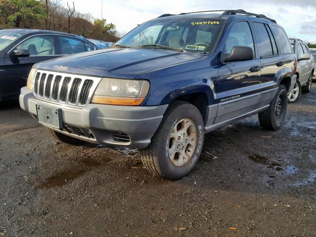 1J4GW48SX1C540170 - 2001 JEEP GRAND CHER BLUE photo 2