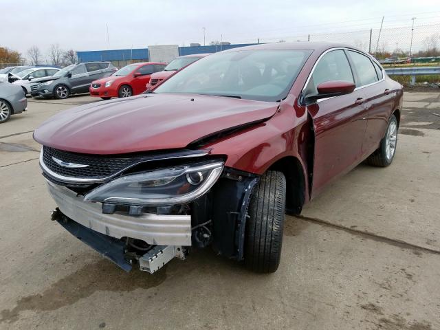 1C3CCCAB5FN669516 - 2015 CHRYSLER 200 LIMITE BURGUNDY photo 2