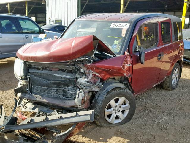 5J6YH1H70BL002670 - 2011 HONDA ELEMENT EX MAROON photo 2