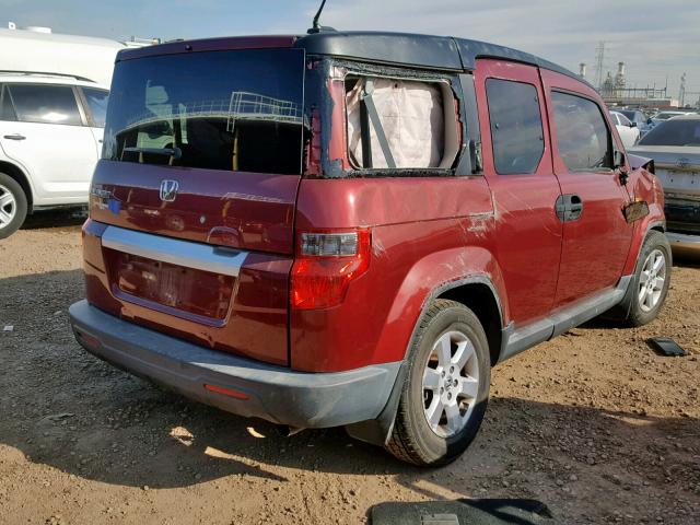 5J6YH1H70BL002670 - 2011 HONDA ELEMENT EX MAROON photo 4