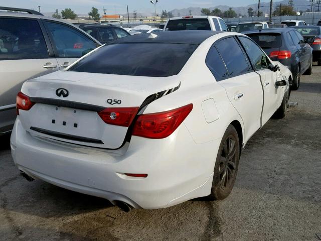 JN1BV7APXFM349878 - 2015 INFINITI Q50 BASE WHITE photo 4