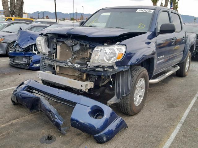 3TMJU62N95M007313 - 2005 TOYOTA TACOMA DOU BLUE photo 2