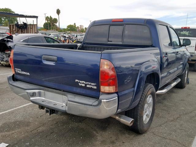 3TMJU62N95M007313 - 2005 TOYOTA TACOMA DOU BLUE photo 4