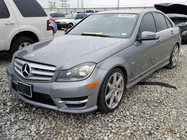 WDDGF4HB9CR224173 - 2012 MERCEDES-BENZ C 250 GRAY photo 2