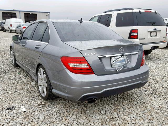 WDDGF4HB9CR224173 - 2012 MERCEDES-BENZ C 250 GRAY photo 3