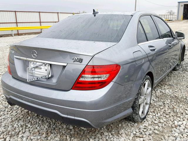 WDDGF4HB9CR224173 - 2012 MERCEDES-BENZ C 250 GRAY photo 4