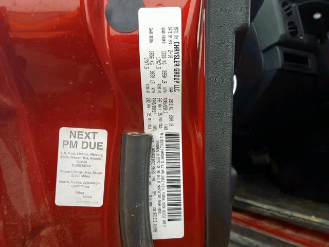 1J4RH4GK0AC159335 - 2010 JEEP COMMANDER RED photo 10