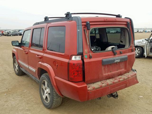 1J4RH4GK0AC159335 - 2010 JEEP COMMANDER RED photo 3