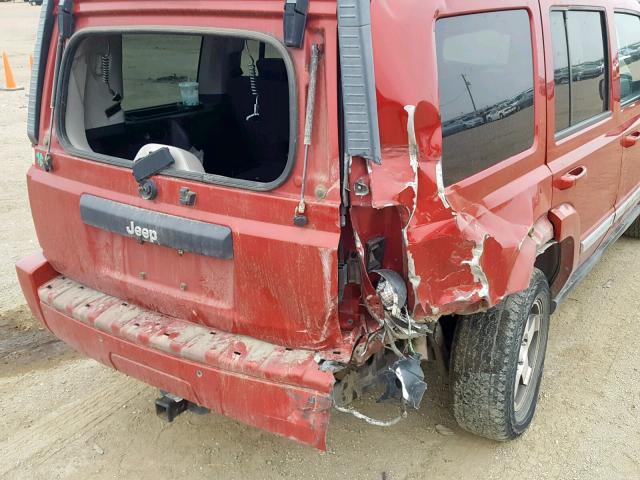 1J4RH4GK0AC159335 - 2010 JEEP COMMANDER RED photo 9
