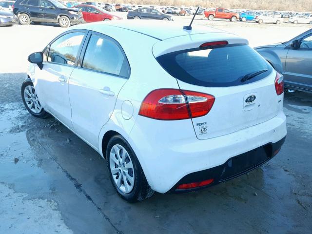 KNADM5A38C6027859 - 2012 KIA RIO LX WHITE photo 3