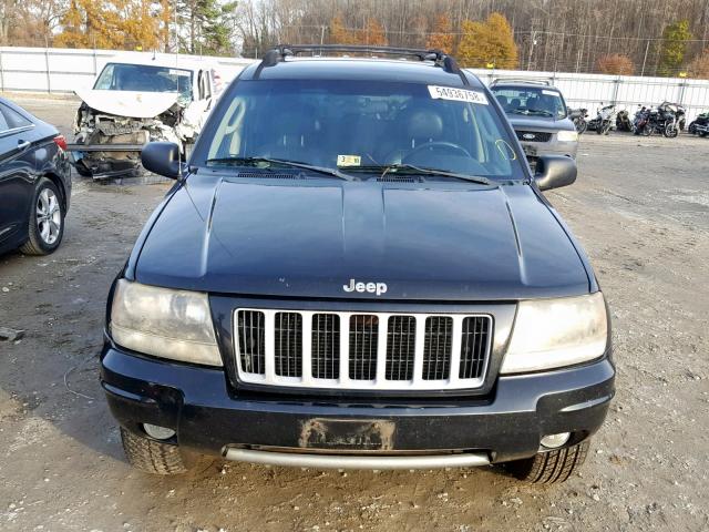 1J4GW48S14C126165 - 2004 JEEP GRAND CHER BLACK photo 9