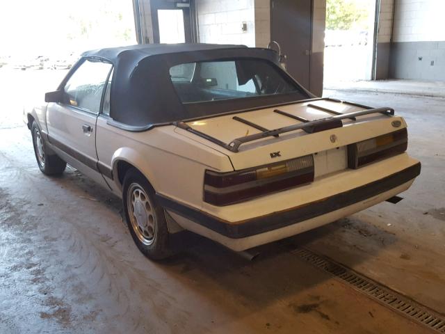 1FABP2732GF114773 - 1986 FORD MUSTANG LX WHITE photo 3