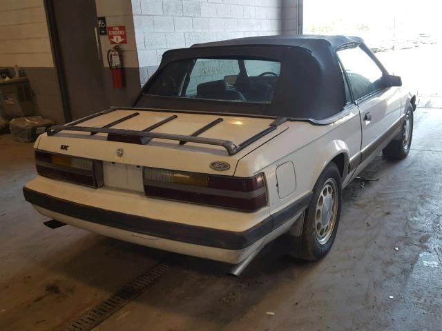 1FABP2732GF114773 - 1986 FORD MUSTANG LX WHITE photo 4