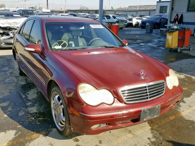 WDBRF61JX2F217053 - 2002 MERCEDES-BENZ C 240 MAROON photo 1