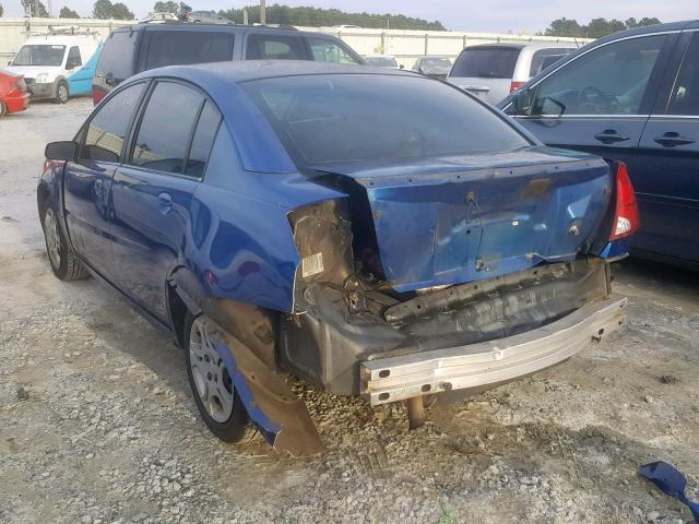 1G8AJ52F95Z164764 - 2005 SATURN ION LEVEL BLUE photo 3