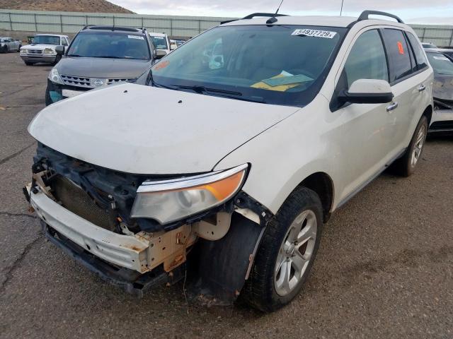 2FMDK3JC3BBA99836 - 2011 FORD EDGE SEL WHITE photo 2