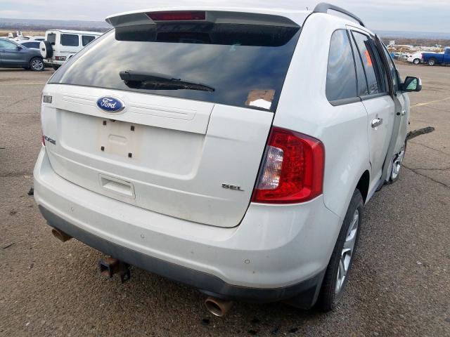 2FMDK3JC3BBA99836 - 2011 FORD EDGE SEL WHITE photo 4