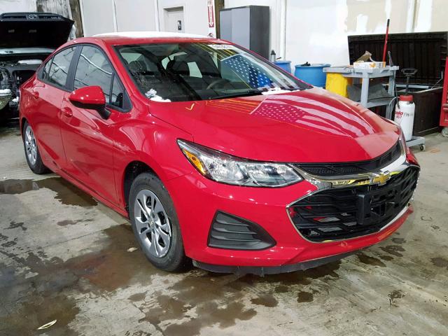 1G1BJ5SM8K7106248 - 2019 CHEVROLET CRUZE RED photo 1