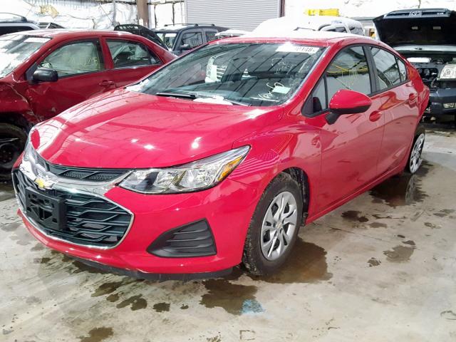 1G1BJ5SM8K7106248 - 2019 CHEVROLET CRUZE RED photo 2