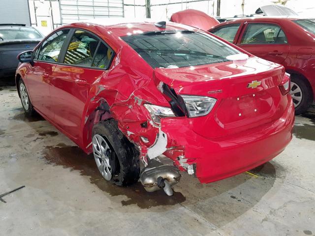 1G1BJ5SM8K7106248 - 2019 CHEVROLET CRUZE RED photo 3