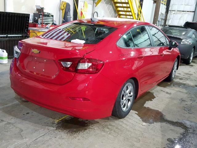 1G1BJ5SM8K7106248 - 2019 CHEVROLET CRUZE RED photo 4