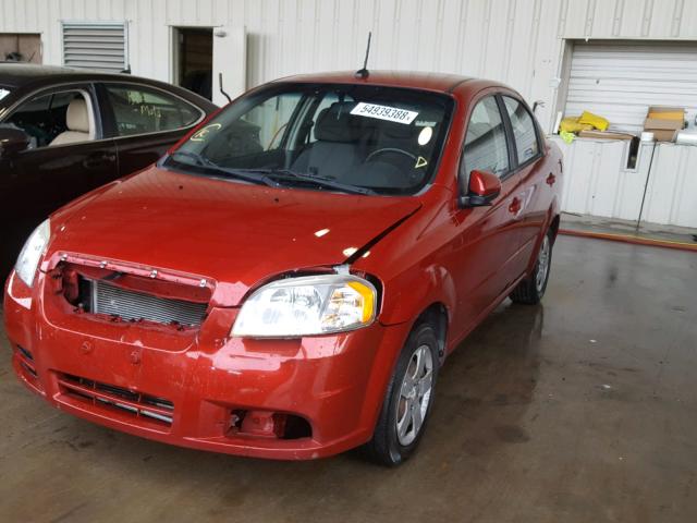 KL1TD5DE1AB119578 - 2010 CHEVROLET AVEO LS BURGUNDY photo 2