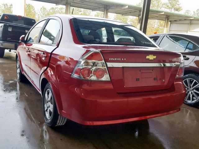 KL1TD5DE1AB119578 - 2010 CHEVROLET AVEO LS BURGUNDY photo 3