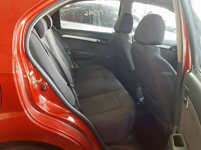KL1TD5DE1AB119578 - 2010 CHEVROLET AVEO LS BURGUNDY photo 6