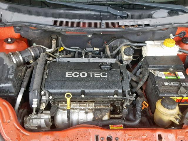 KL1TD5DE1AB119578 - 2010 CHEVROLET AVEO LS BURGUNDY photo 7