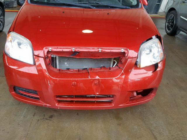 KL1TD5DE1AB119578 - 2010 CHEVROLET AVEO LS BURGUNDY photo 9