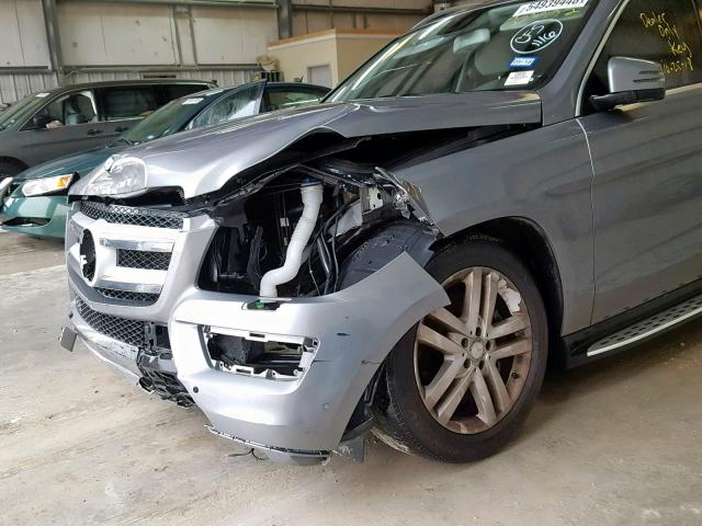 4JGDF7CE8EA303332 - 2014 MERCEDES-BENZ GL 450 4MA SILVER photo 9