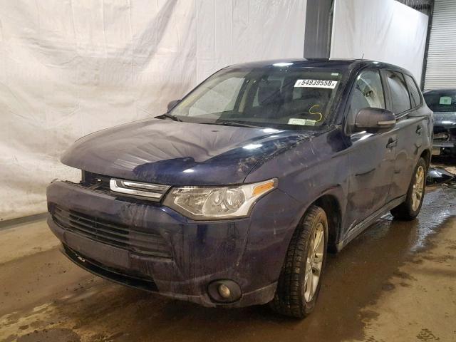 JA4AD3A39EZ016469 - 2014 MITSUBISHI OUTLANDER BLUE photo 2