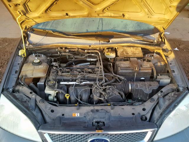 1FAHP34N26W254567 - 2006 FORD FOCUS ZX4 GRAY photo 7