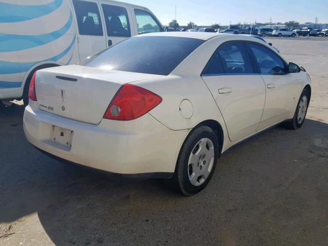 1G2ZF57B984163183 - 2008 PONTIAC G6 VALUE L WHITE photo 4