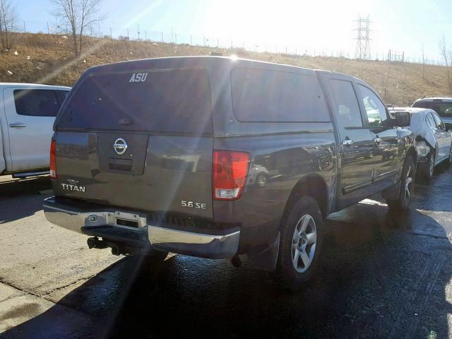 1N6AA07B44N502072 - 2004 NISSAN TITAN XE GRAY photo 4