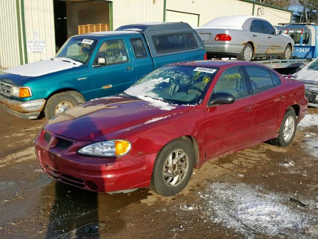 1G2NE52E95M110319 - 2005 PONTIAC GRAND AM S MAROON photo 2