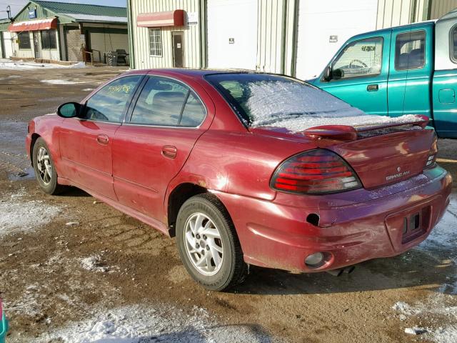 1G2NE52E95M110319 - 2005 PONTIAC GRAND AM S MAROON photo 3