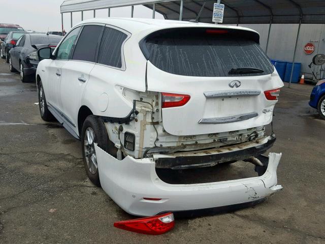 5N1CL0MN6EC516827 - 2014 INFINITI QX60 HYBRI WHITE photo 3