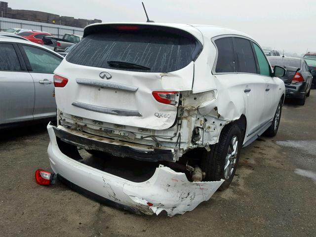 5N1CL0MN6EC516827 - 2014 INFINITI QX60 HYBRI WHITE photo 4