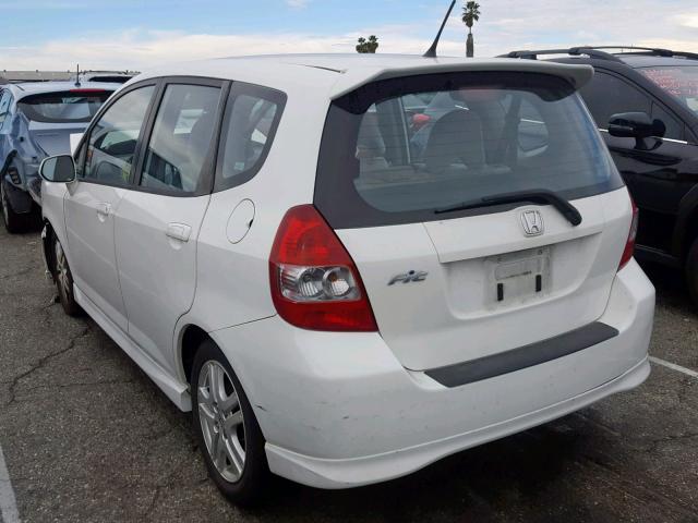 JHMGD38687S064507 - 2007 HONDA FIT S 白色 照片 3