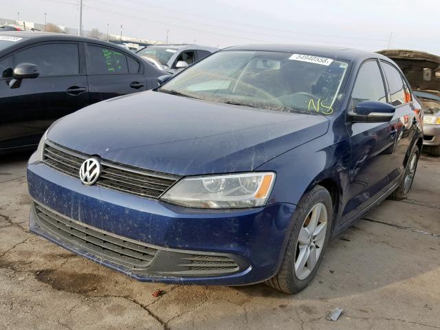 3VW3L7AJ9BM125080 - 2011 VOLKSWAGEN JETTA TDI BLUE photo 2