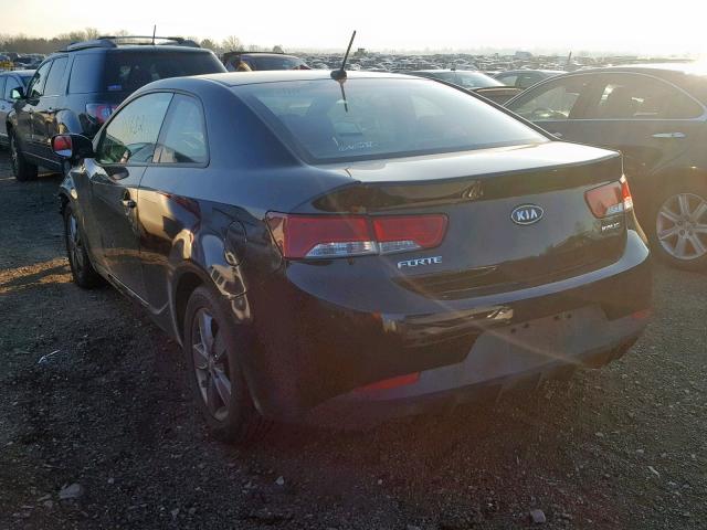 KNAFU6A27C5479278 - 2012 KIA FORTE EX BLACK photo 3