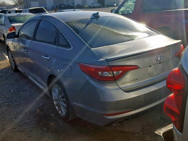 5NPE34AF1FH175215 - 2015 HYUNDAI SONATA SPO GRAY photo 3